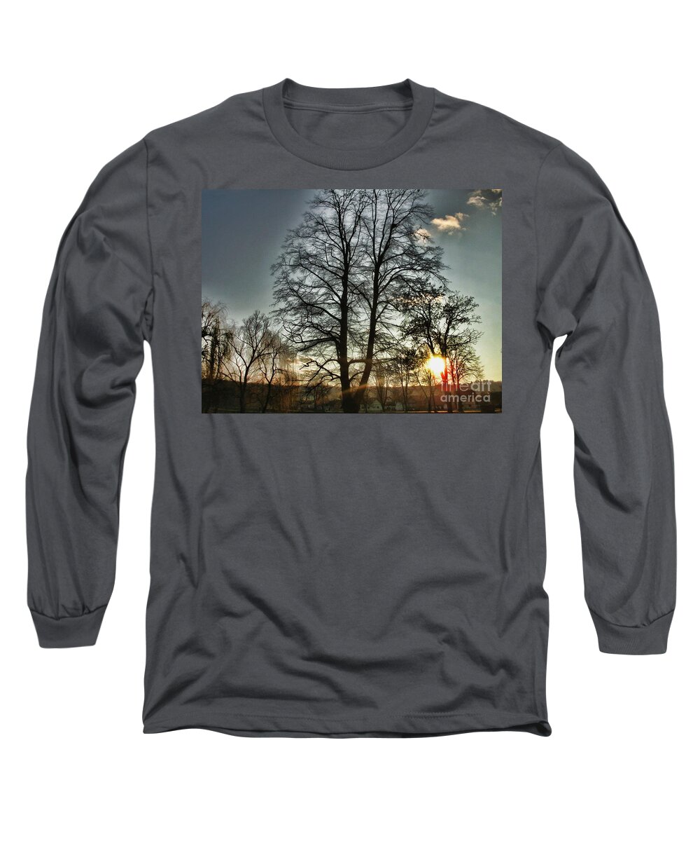 Tree Of Light Long Sleeve T-Shirt featuring the photograph Tree Of Light by Nina Ficur Feenan