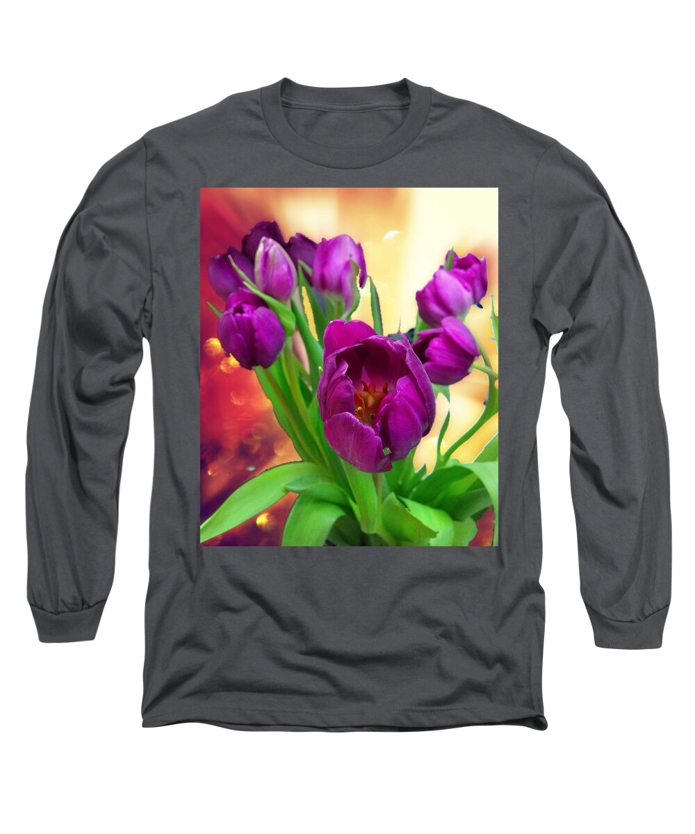 Tulips Long Sleeve T-Shirt featuring the photograph Tulips by Carlos Avila