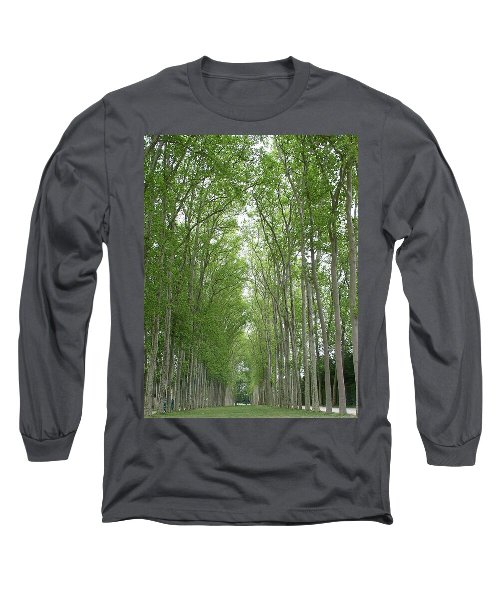 Versailles Long Sleeve T-Shirt featuring the photograph Versailles Tree Garden 2005 by Cleaster Cotton