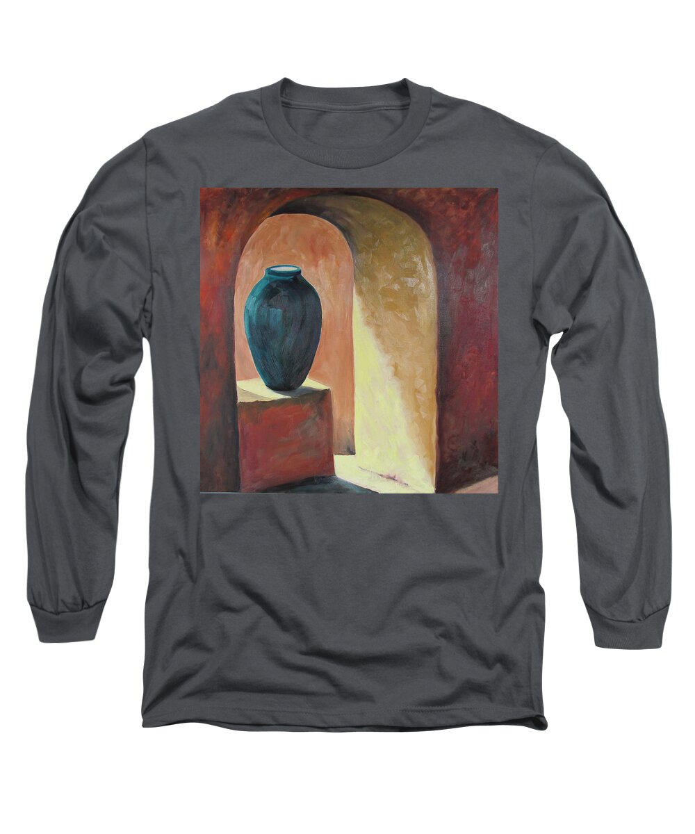 Pottery Long Sleeve T-Shirt featuring the painting Vessel by Susan Richardson