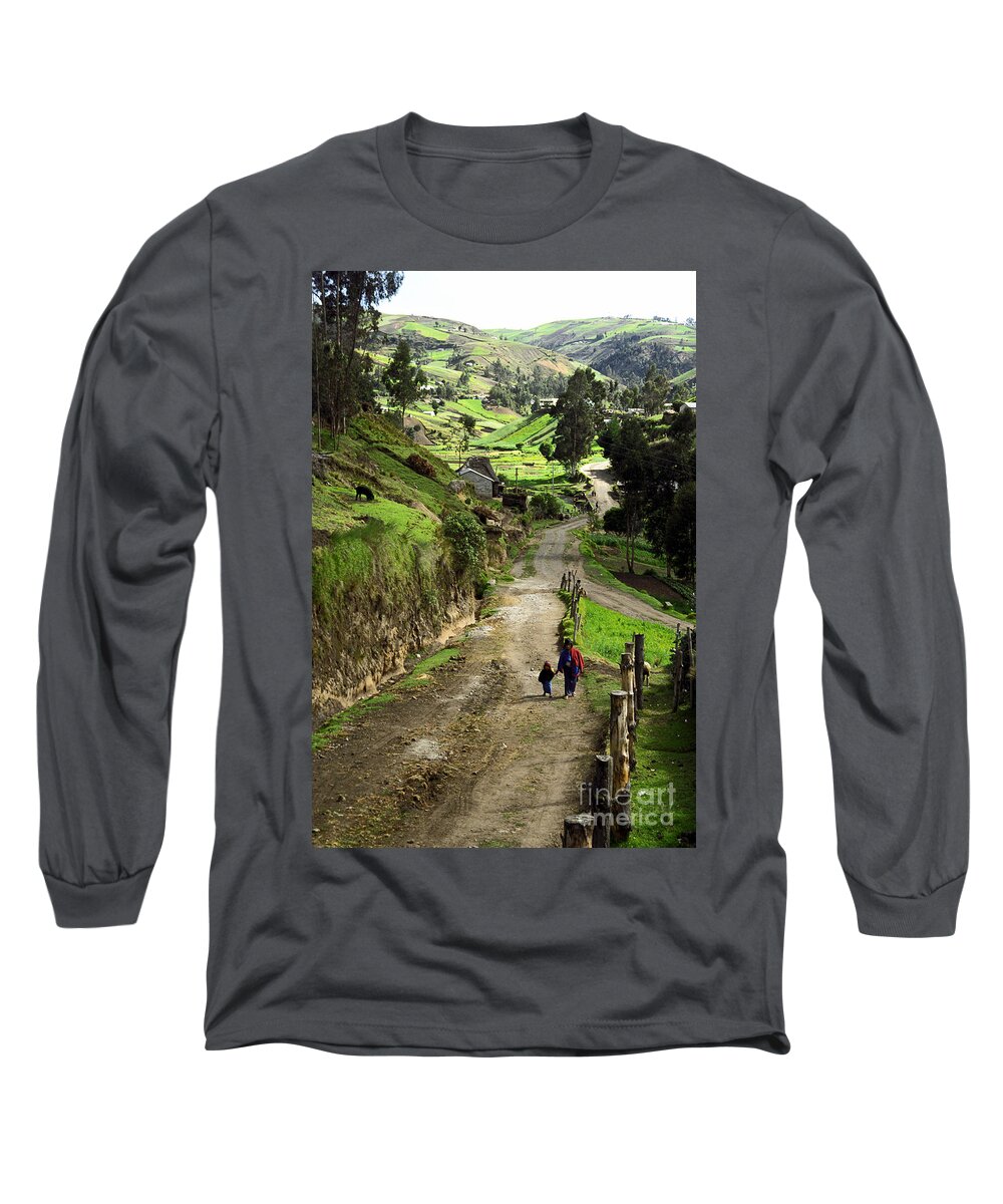 Ecuador Long Sleeve T-Shirt featuring the photograph View of Lupaxi by Kathy McClure