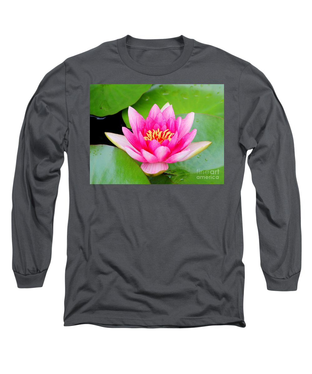 Blossom Long Sleeve T-Shirt featuring the photograph Water lily by Amanda Mohler