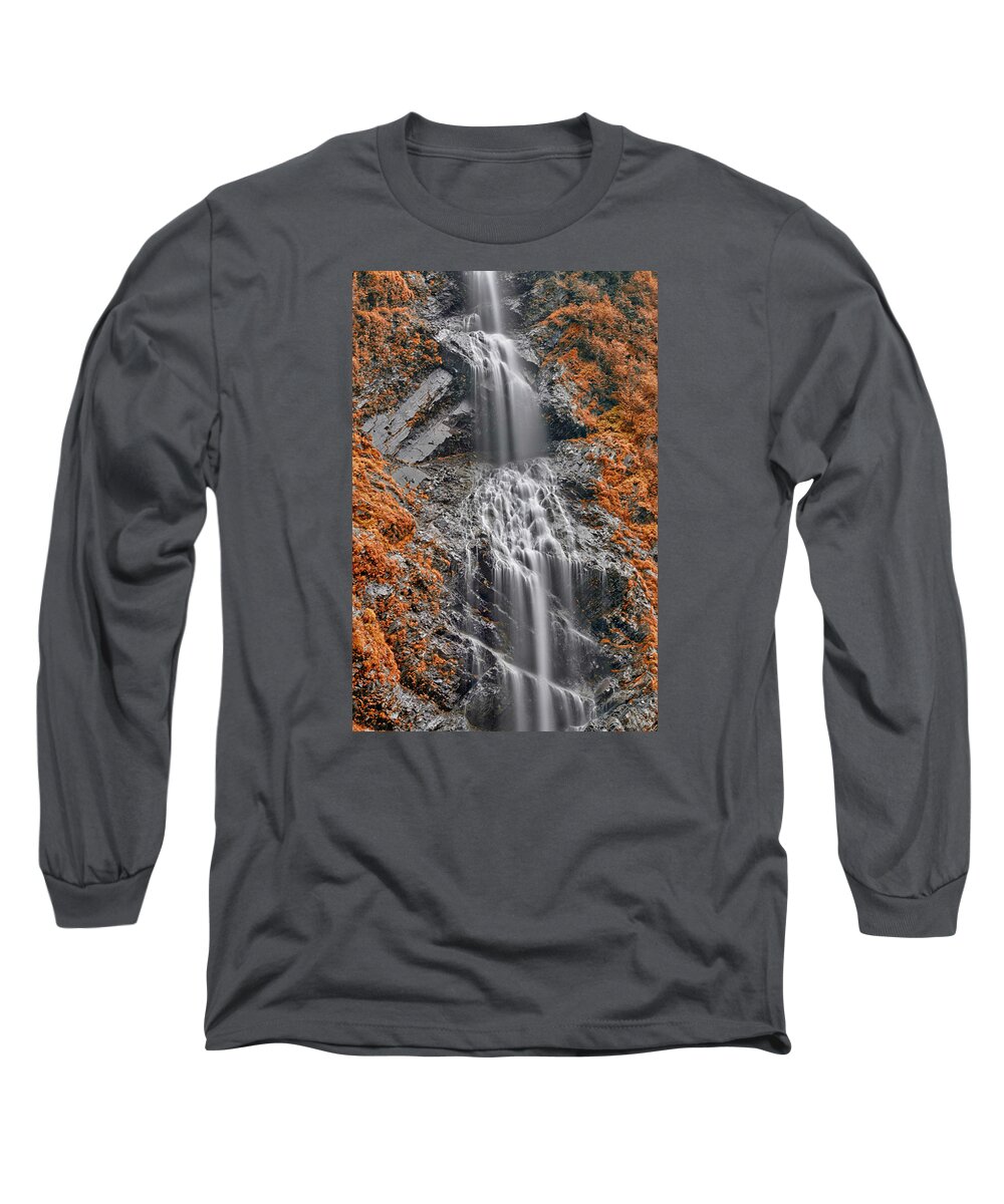 Waterfall Long Sleeve T-Shirt featuring the photograph Waterfall #1 by Gary O'Boyle
