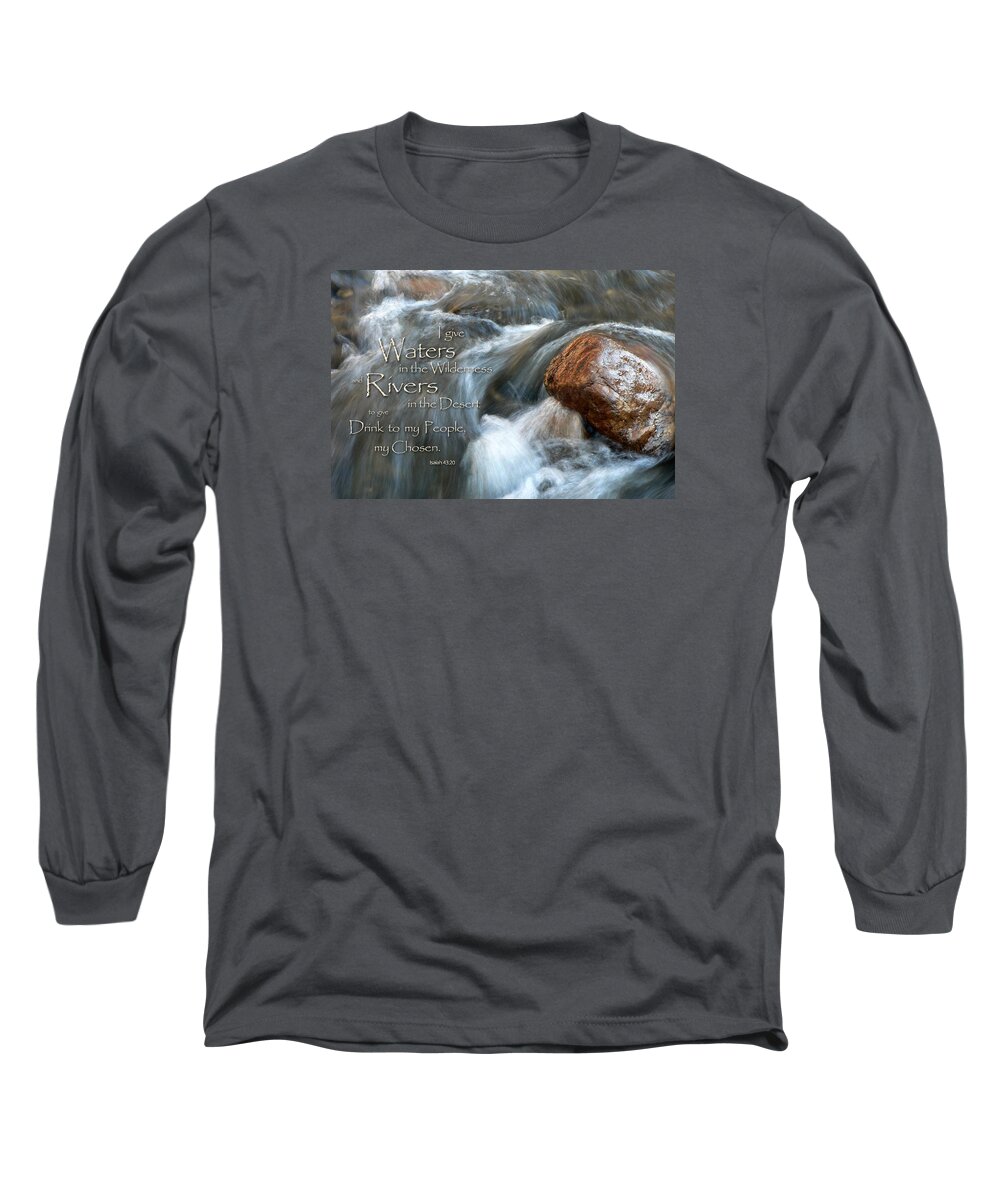 Stream Long Sleeve T-Shirt featuring the photograph Waters in the Wilderness by James Capo