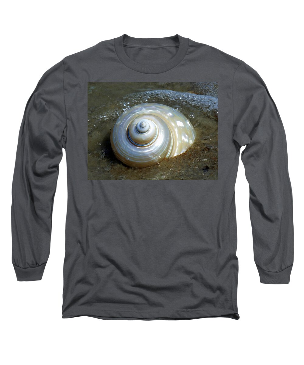 Seashells Long Sleeve T-Shirt featuring the photograph Whispering Tides by Karen Wiles