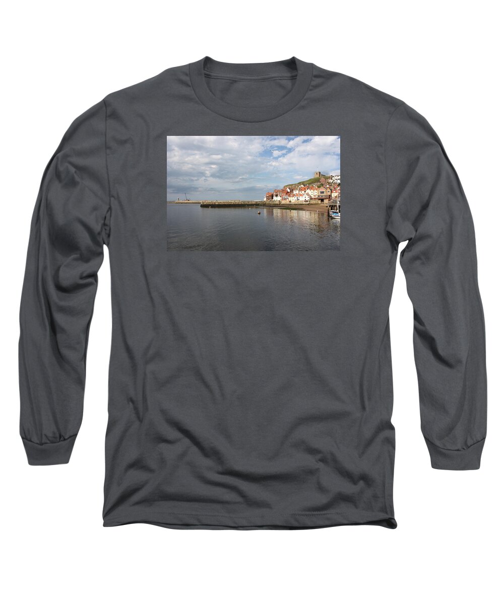 Whitby Long Sleeve T-Shirt featuring the photograph Whitby Abbey N.E Yorkshire by Jean Walker
