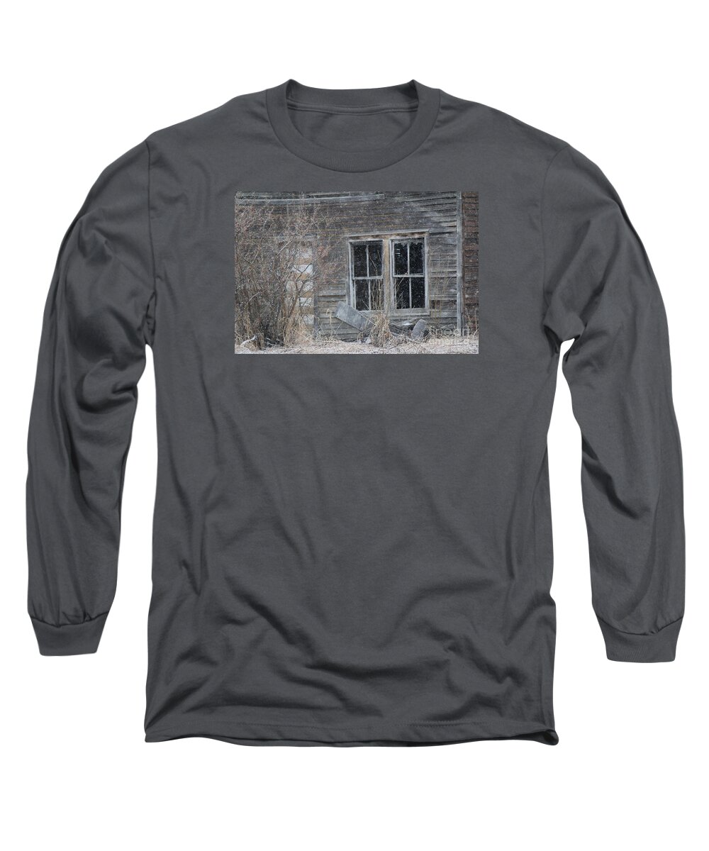 Old Building Long Sleeve T-Shirt featuring the photograph Window to the Old Soul by Ann E Robson
