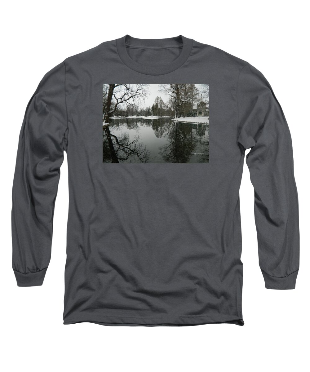 Reflection Long Sleeve T-Shirt featuring the photograph Winter Reflections 2 by Kathy Barney