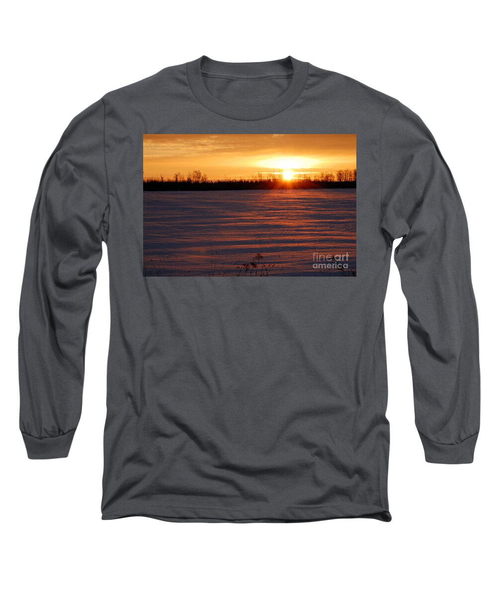 Photography Long Sleeve T-Shirt featuring the photograph Winter Sunrise by Larry Ricker