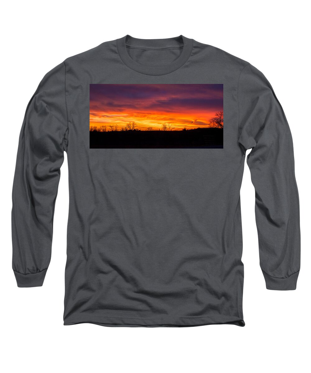 Sunset Long Sleeve T-Shirt featuring the photograph Within the Clouds by Holden The Moment