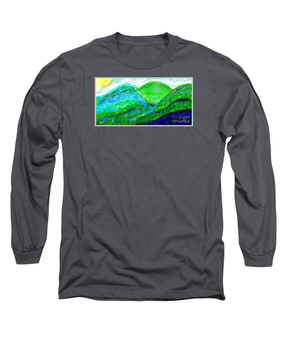 Digital Art Long Sleeve T-Shirt featuring the digital art Van Gogh Sunrise by Alice Terrill