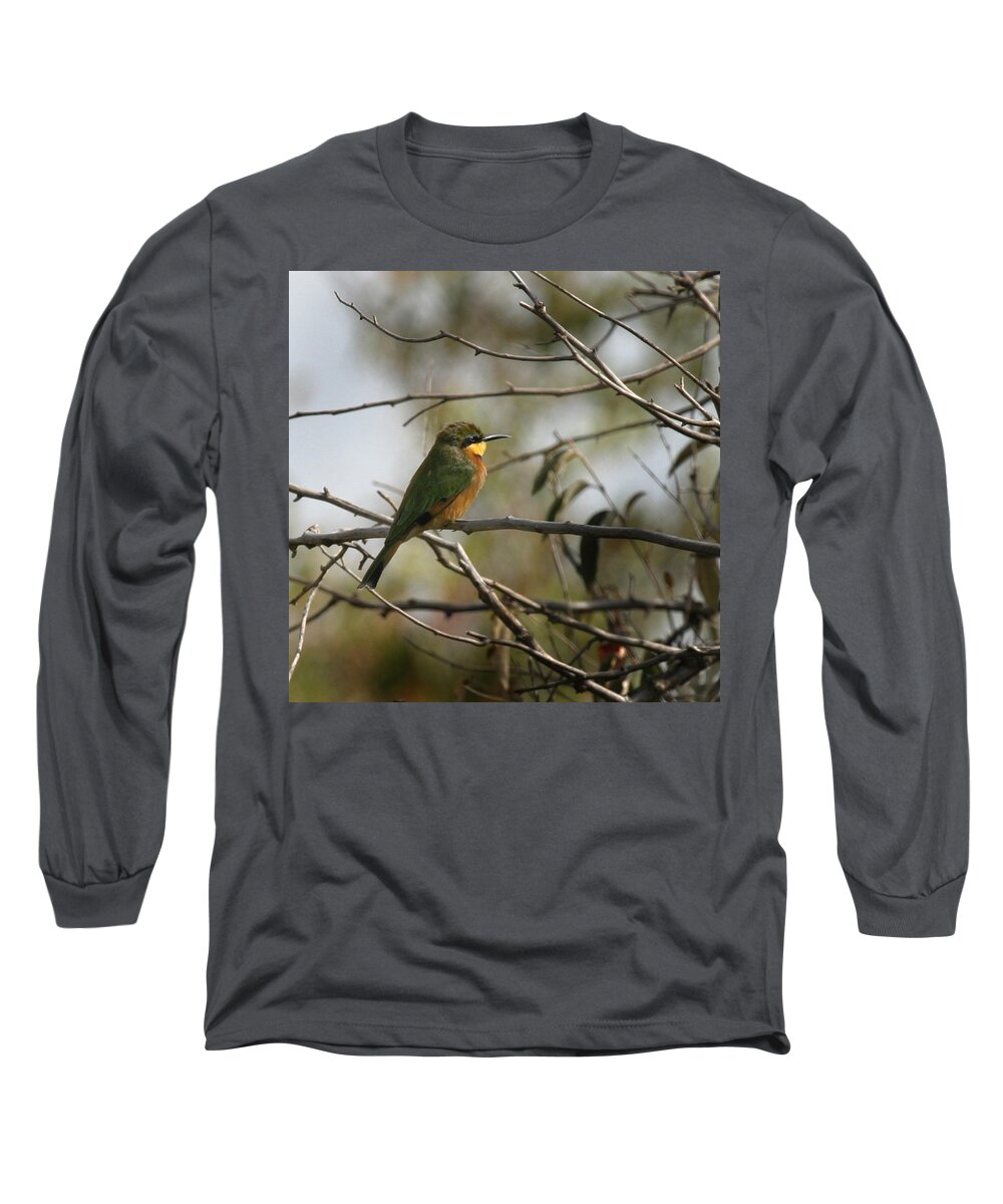 Yellow Throated Bee Eater Long Sleeve T-Shirt featuring the photograph African Bee Eater #1 by Joseph G Holland