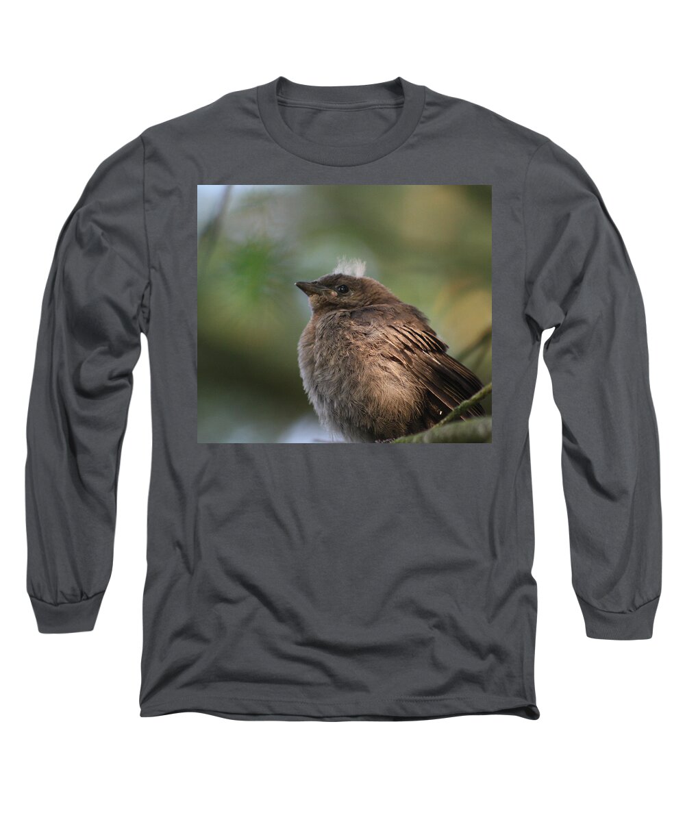 Bird Long Sleeve T-Shirt featuring the photograph Baby Bird #1 by Cathie Douglas