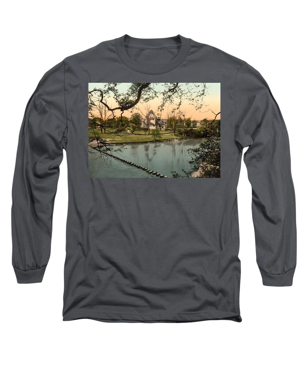 bolton Abbey Long Sleeve T-Shirt featuring the photograph Bolton Abbey - North Yorkshire - England #1 by International Images