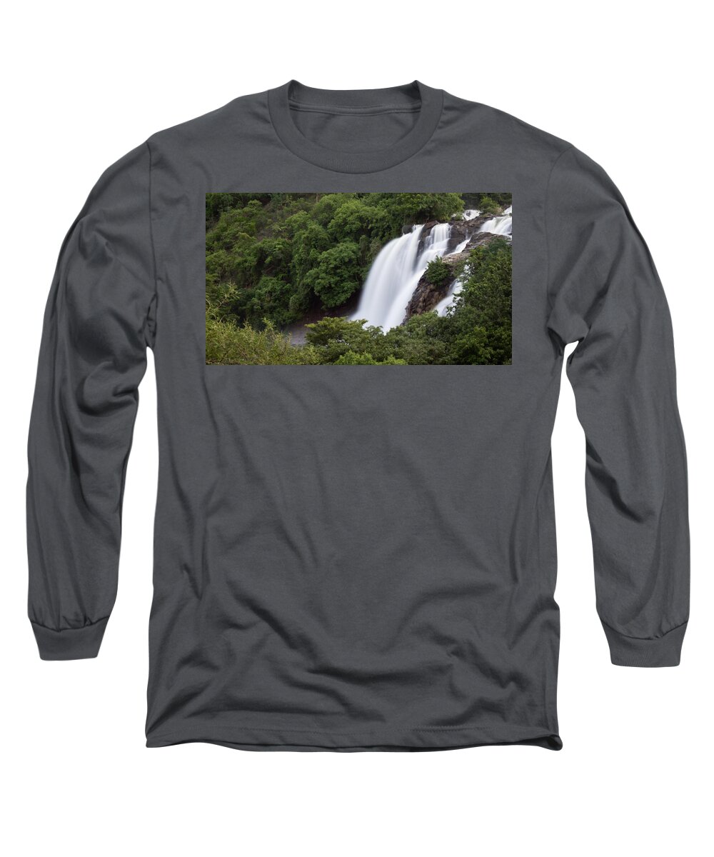 Shivanasamudra Falls Long Sleeve T-Shirt featuring the photograph Shivanasamudra Falls #1 by SAURAVphoto Online Store