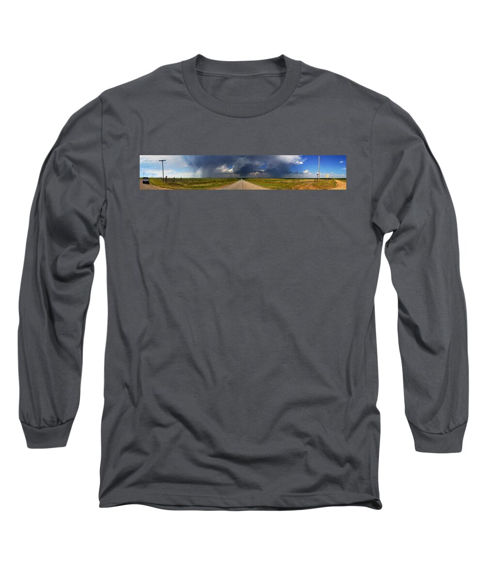 Thunderstorm Long Sleeve T-Shirt featuring the photograph 3x3 by Brian Duram