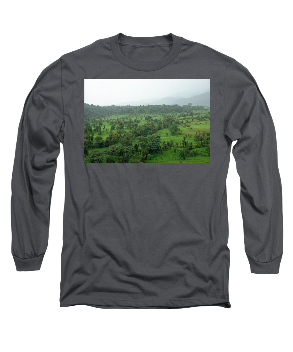 Kangra Long Sleeve T-Shirt featuring the photograph A beautiful green countryside by Ashish Agarwal