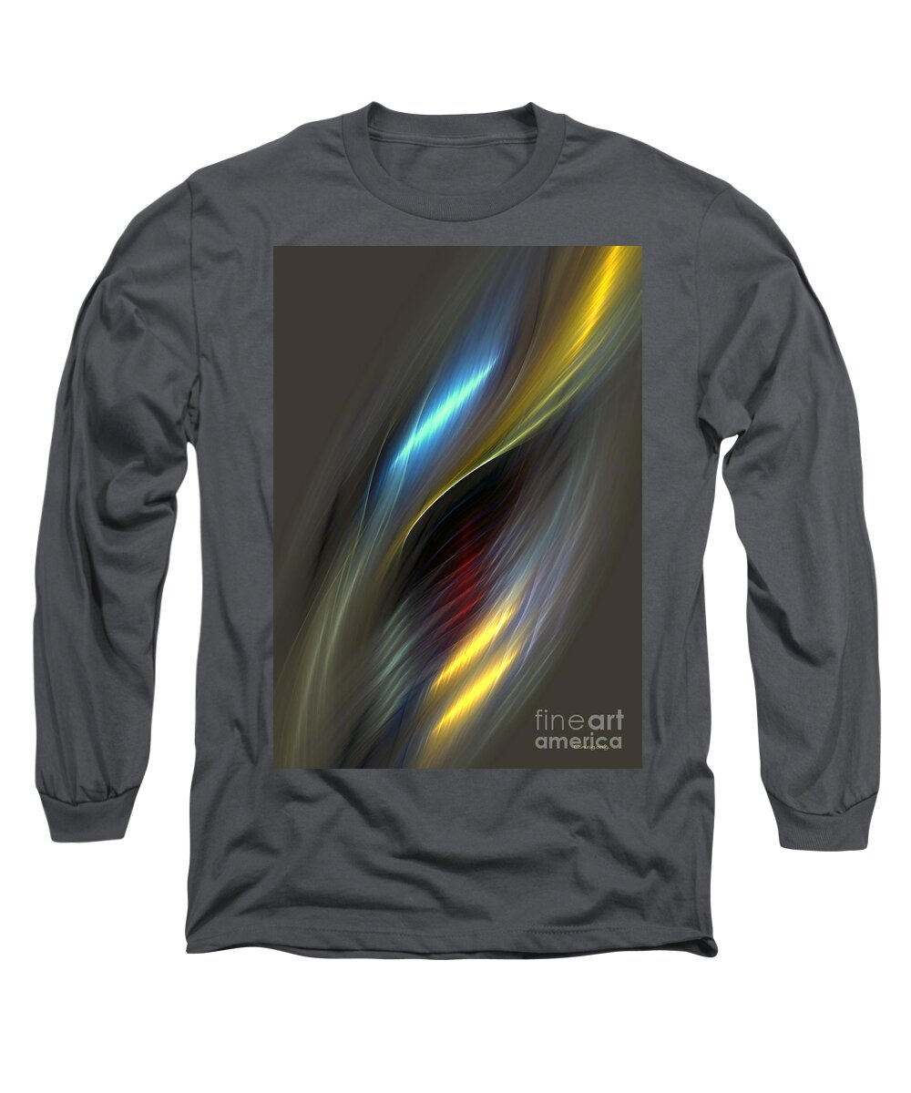 Digital Long Sleeve T-Shirt featuring the digital art Alluring Colors by Greg Moores