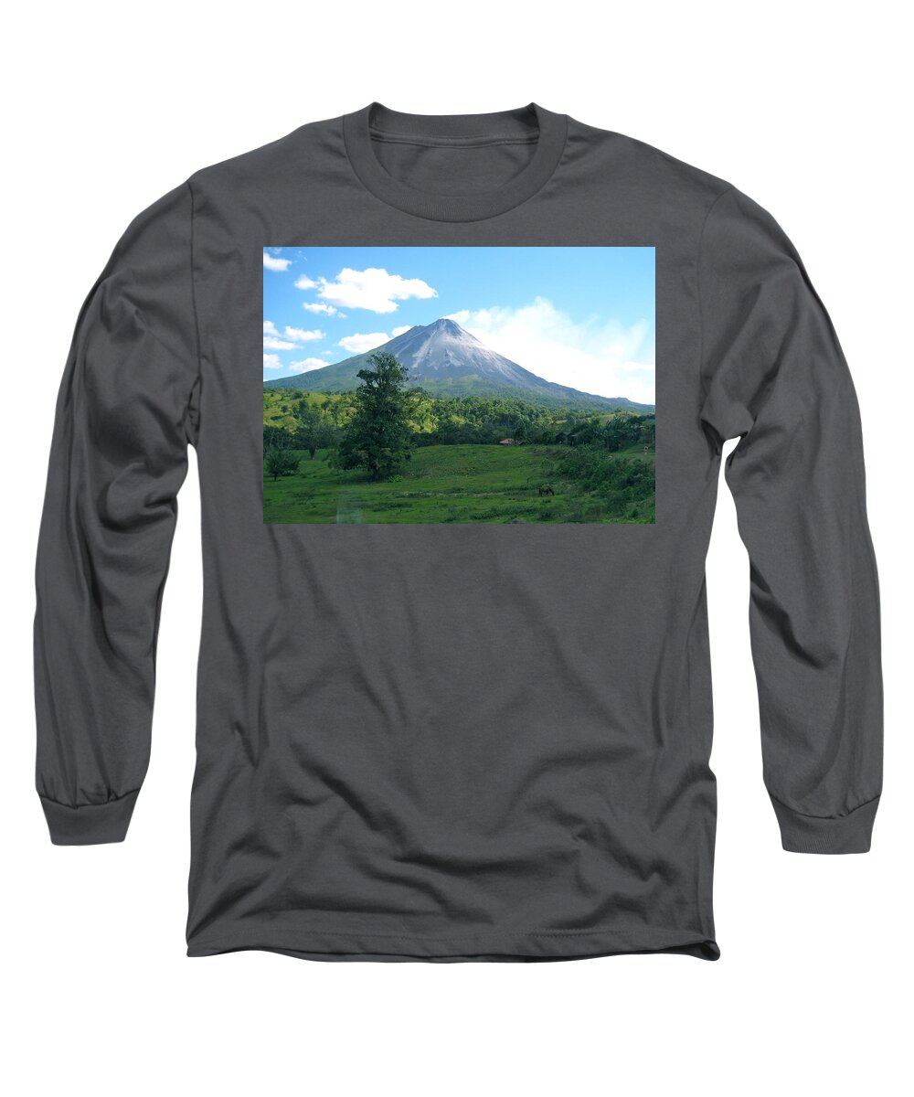 Volcano Long Sleeve T-Shirt featuring the photograph Arenal by Eric Tressler