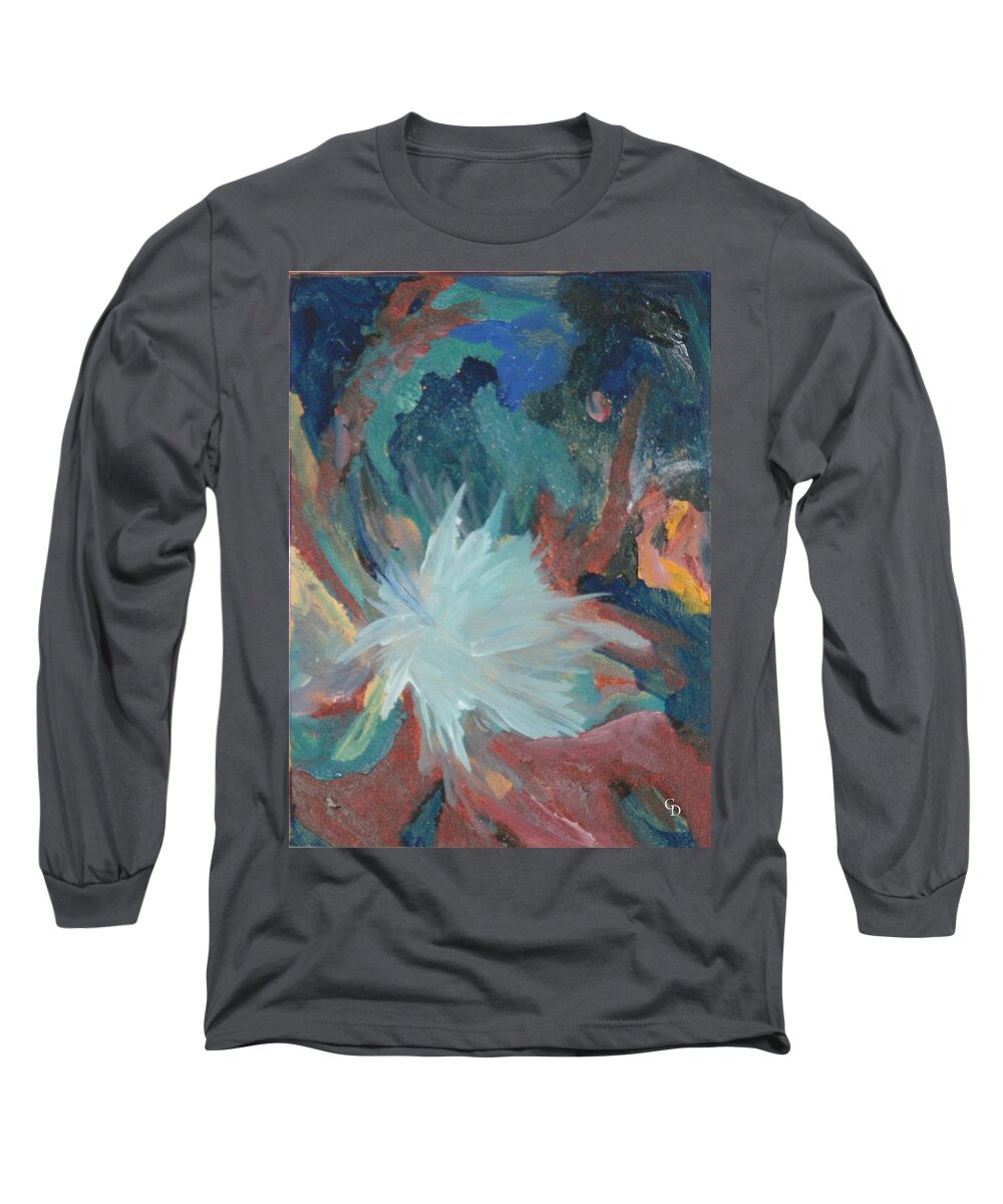 Gail Daley Long Sleeve T-Shirt featuring the painting Blooming Star by Gail Daley