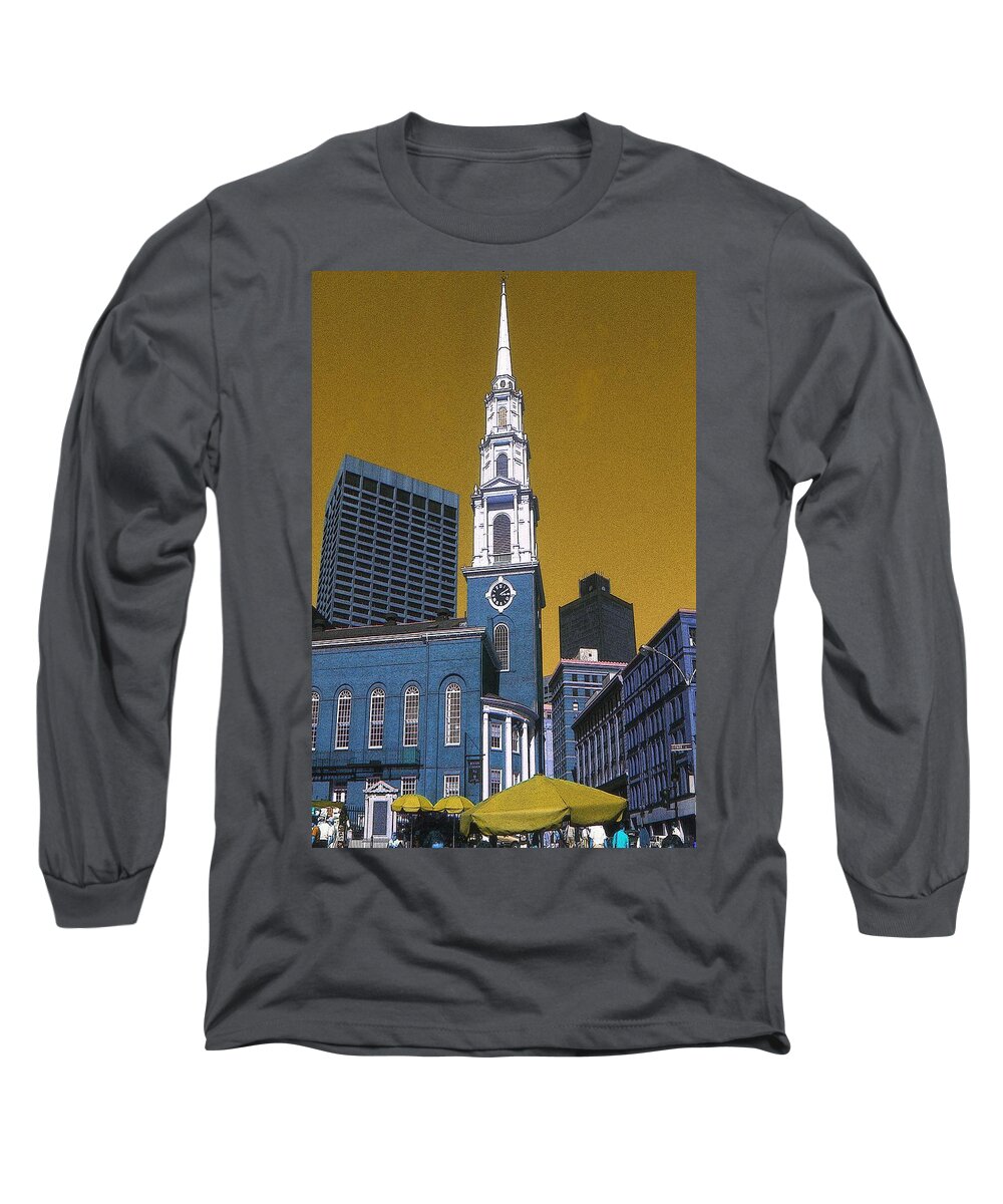 Boston Long Sleeve T-Shirt featuring the digital art Boston Freedom 76 by Peter Potter