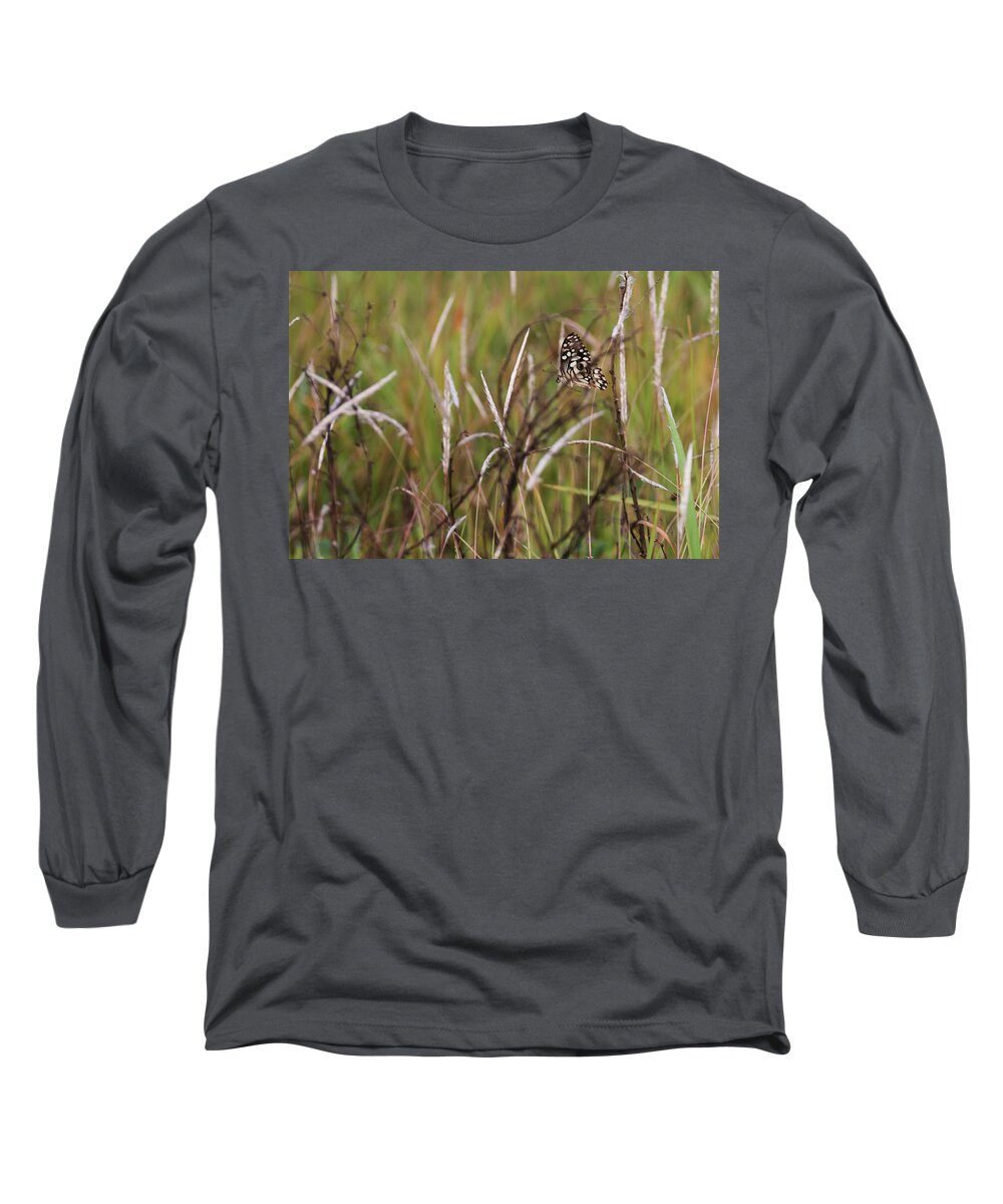 Butterfly Long Sleeve T-Shirt featuring the photograph Butterfly in flight by Fotosas Photography