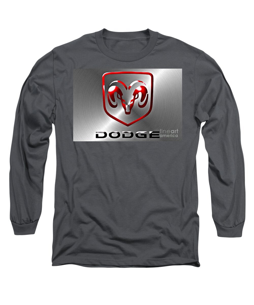 Dodge Long Sleeve T-Shirt featuring the digital art Dodge Ram by Tommy Anderson