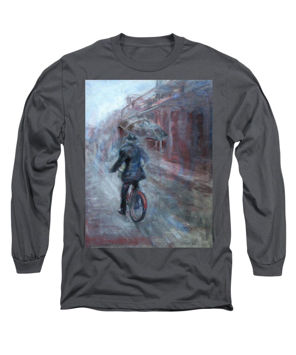 Impressionism Long Sleeve T-Shirt featuring the painting Every Day's a Parade by Quin Sweetman