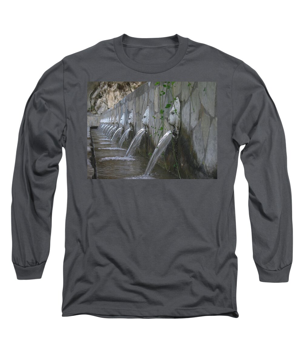 Greece Long Sleeve T-Shirt featuring the photograph Fountain by David Gleeson