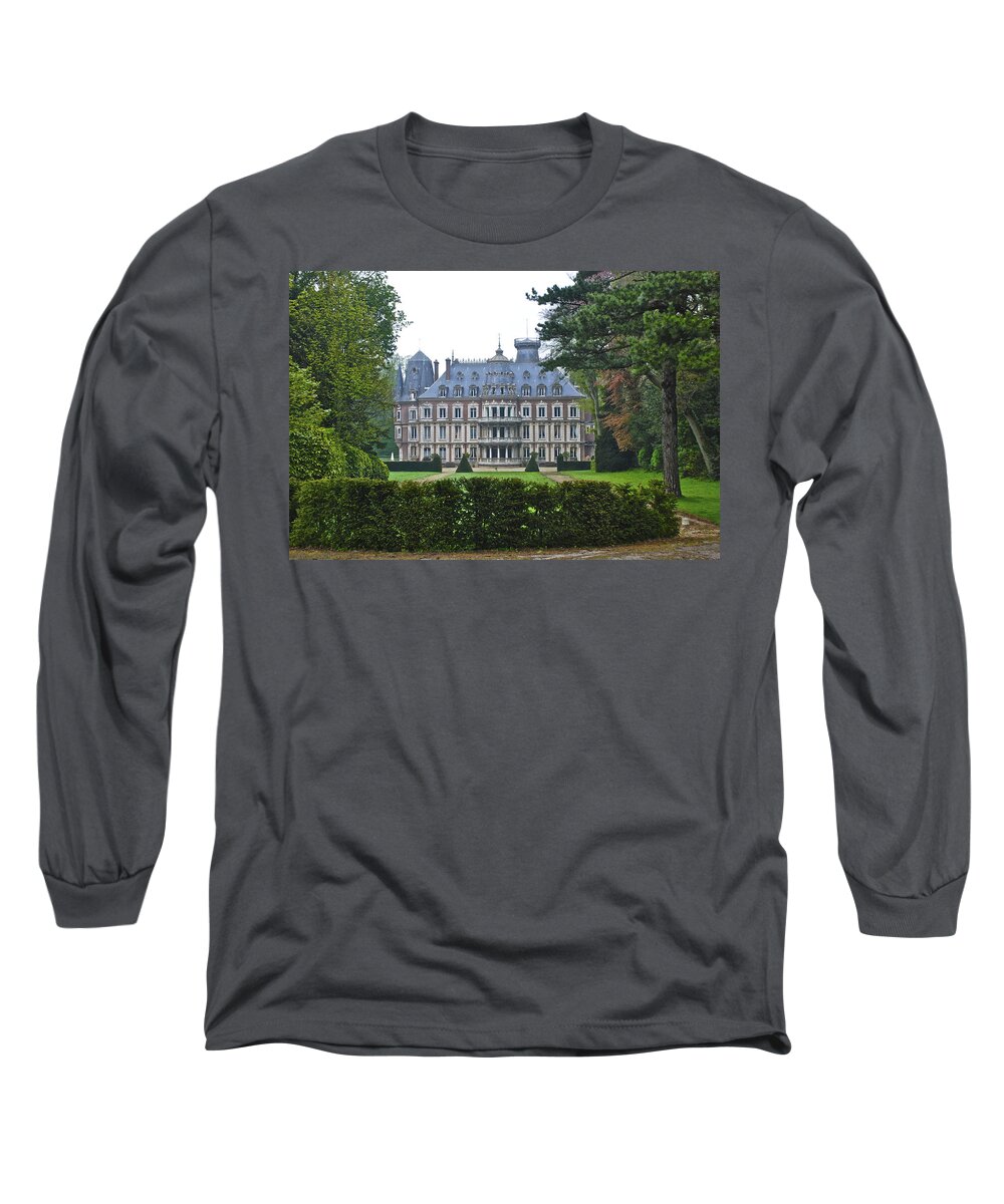 France Long Sleeve T-Shirt featuring the photograph French Country Mansion by Eric Tressler