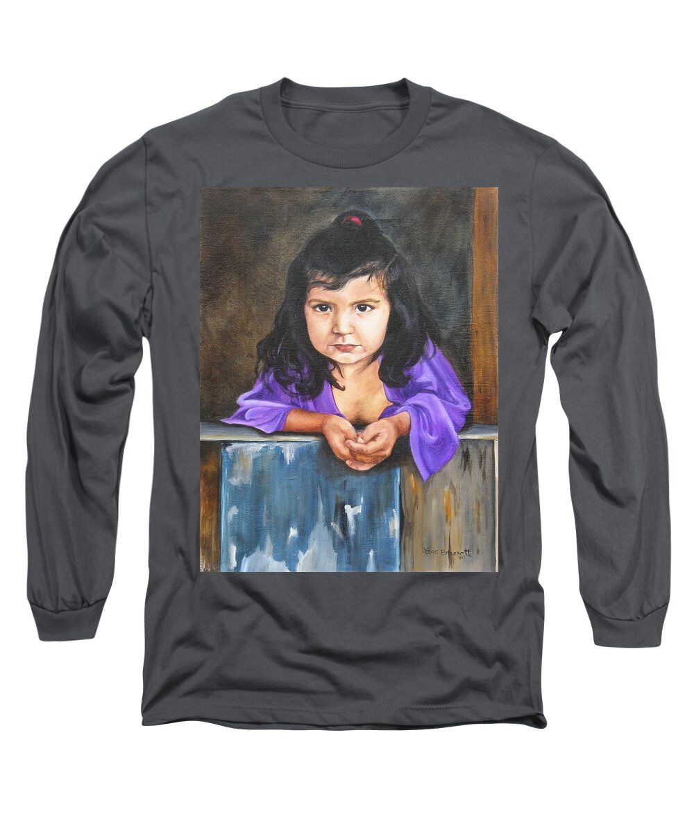 Portrait Long Sleeve T-Shirt featuring the painting Girl From San Luis by Lori Brackett