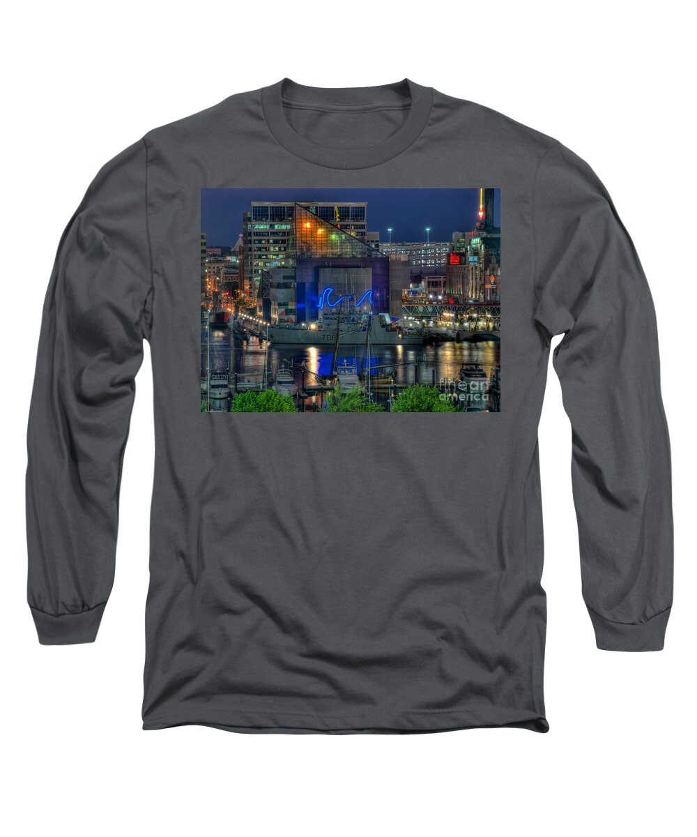Baltimore Long Sleeve T-Shirt featuring the photograph HMCS Goose Bay by Mark Dodd