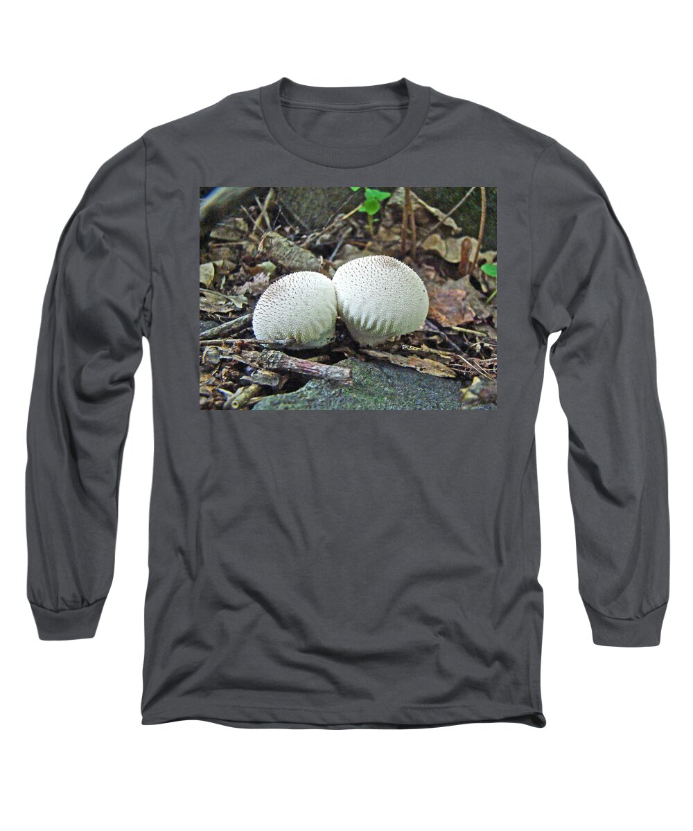 Mushroom Long Sleeve T-Shirt featuring the photograph Huff and Puff by Carol Senske