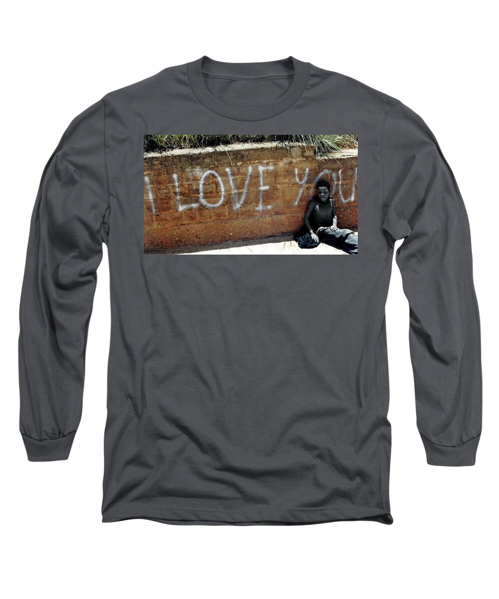 Township Long Sleeve T-Shirt featuring the photograph I Love You by Andrew Hewett