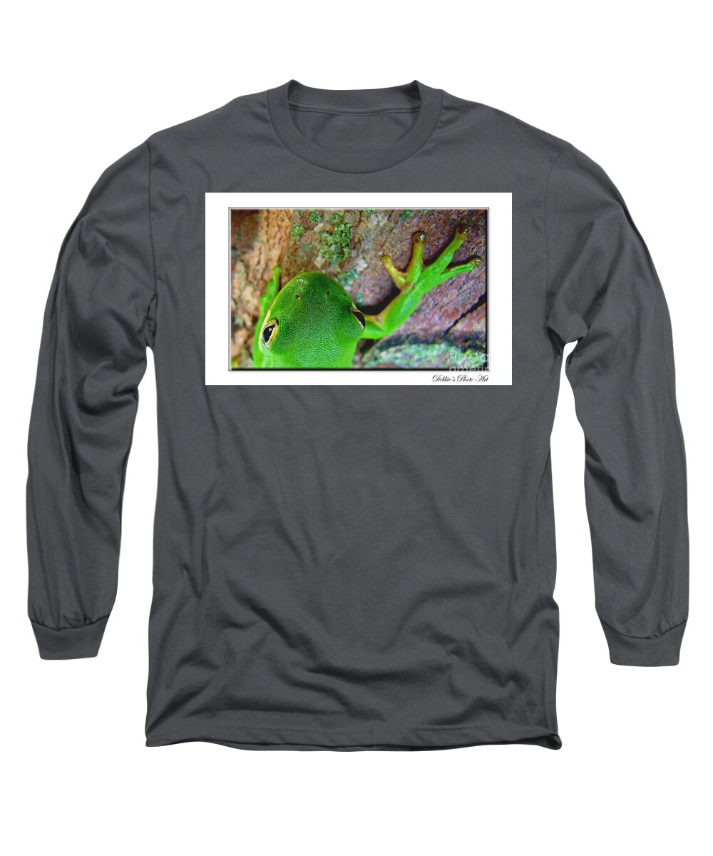 Nature Long Sleeve T-Shirt featuring the photograph Kermit's Kuzin by Debbie Portwood