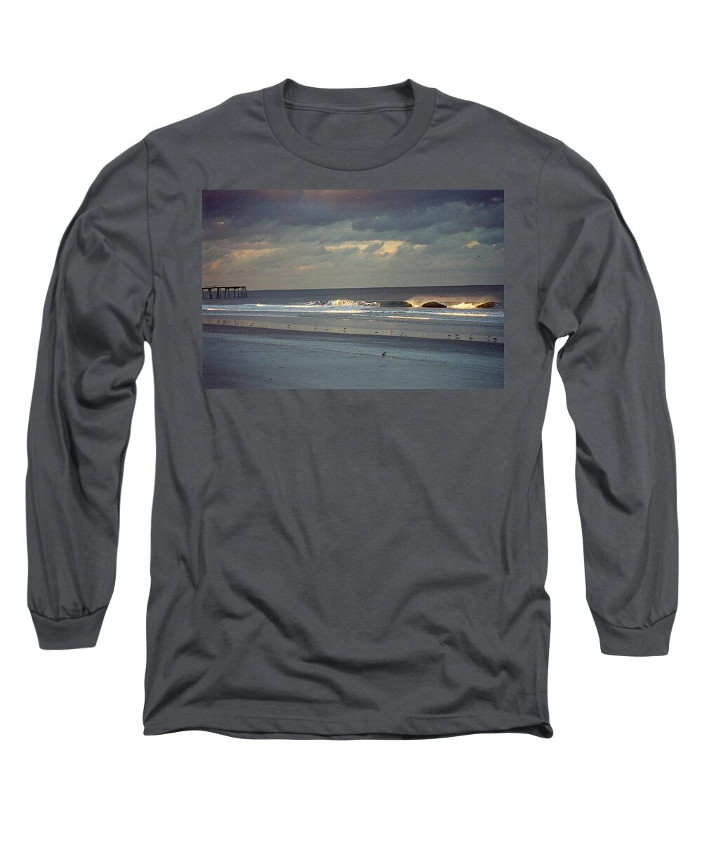 Jacksonville Beach Long Sleeve T-Shirt featuring the photograph Ocean Spray by Phil Cappiali Jr