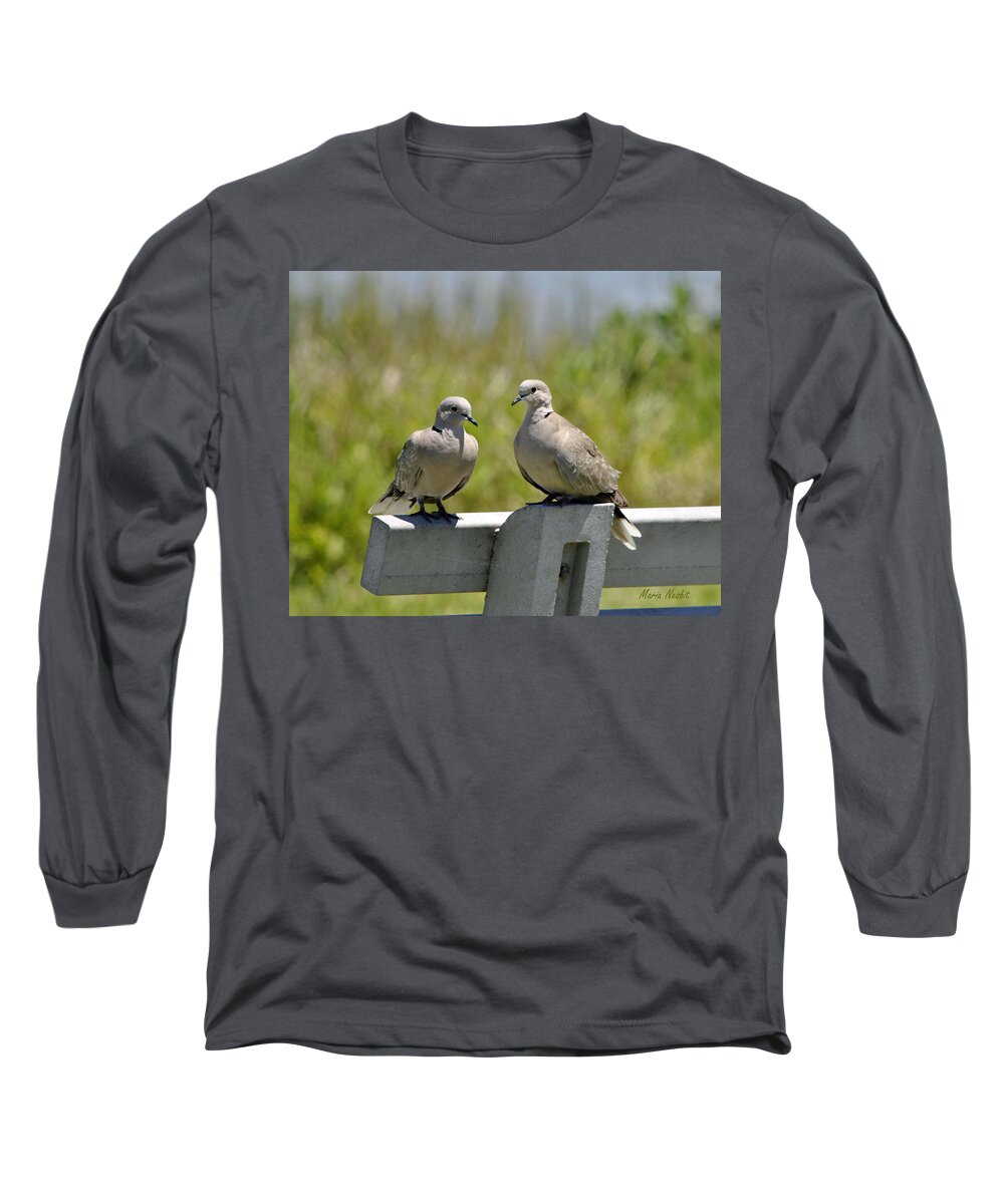 Doves Long Sleeve T-Shirt featuring the photograph Palomas by Maria Nesbit