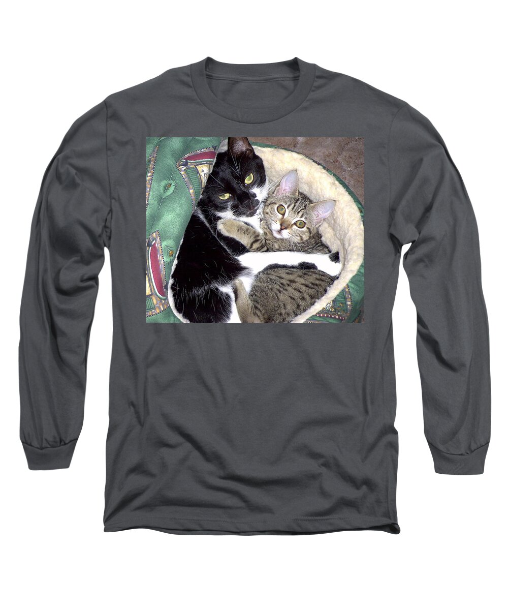 Cat Long Sleeve T-Shirt featuring the photograph Princess And Little Rocky by Carl Deaville