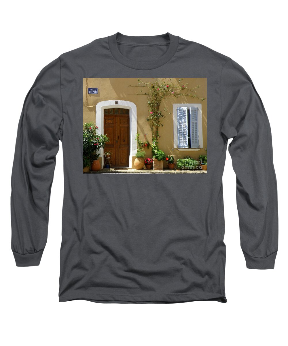 Provence Long Sleeve T-Shirt featuring the photograph Provence Door 3 by Lainie Wrightson