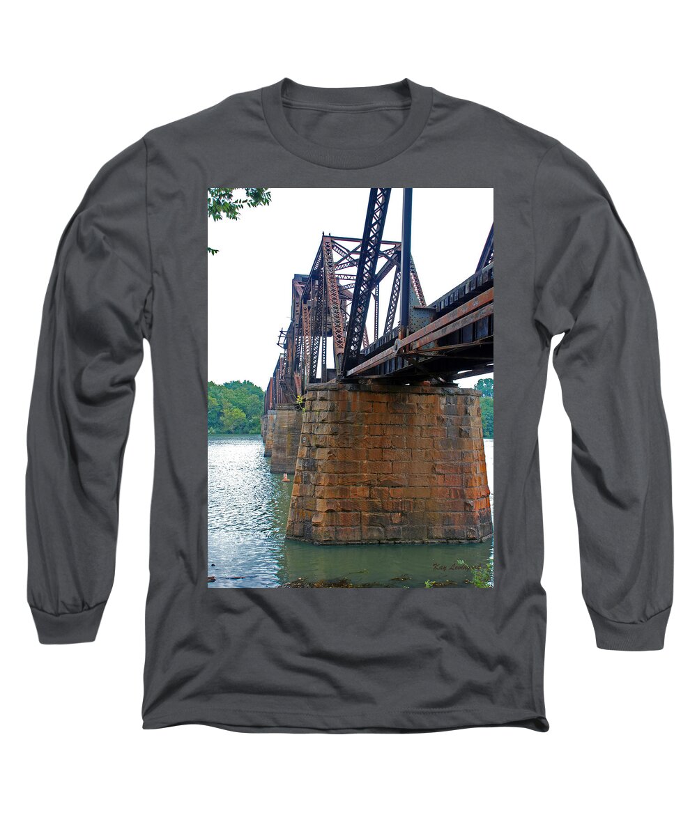 Water Long Sleeve T-Shirt featuring the photograph Railroad Bridge 2 by Kay Lovingood