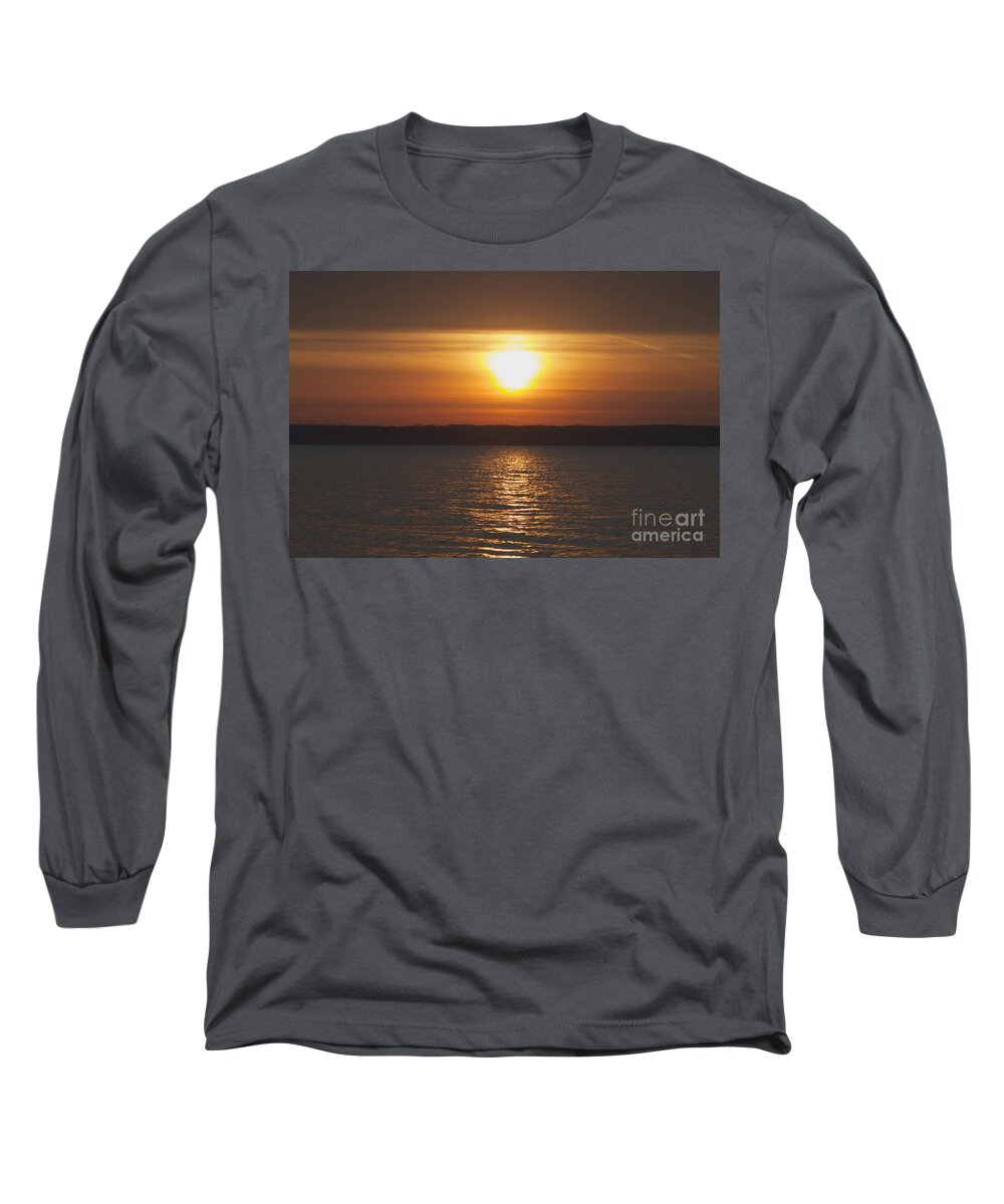 Seneca Lake Long Sleeve T-Shirt featuring the photograph Seneca Lake Sunrise by William Norton