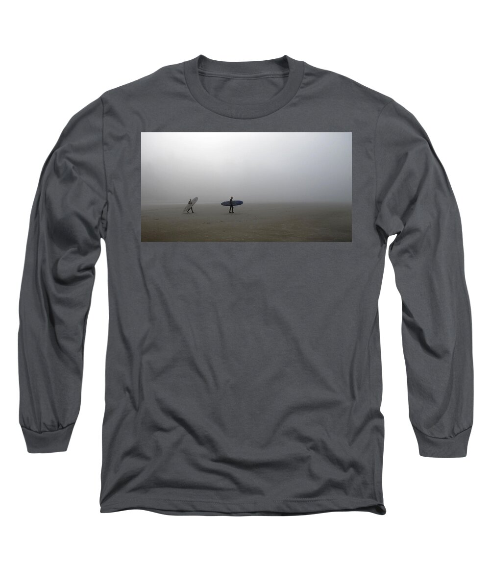 Surfers Long Sleeve T-Shirt featuring the photograph Surfing into the Abyss by KATIE Vigil