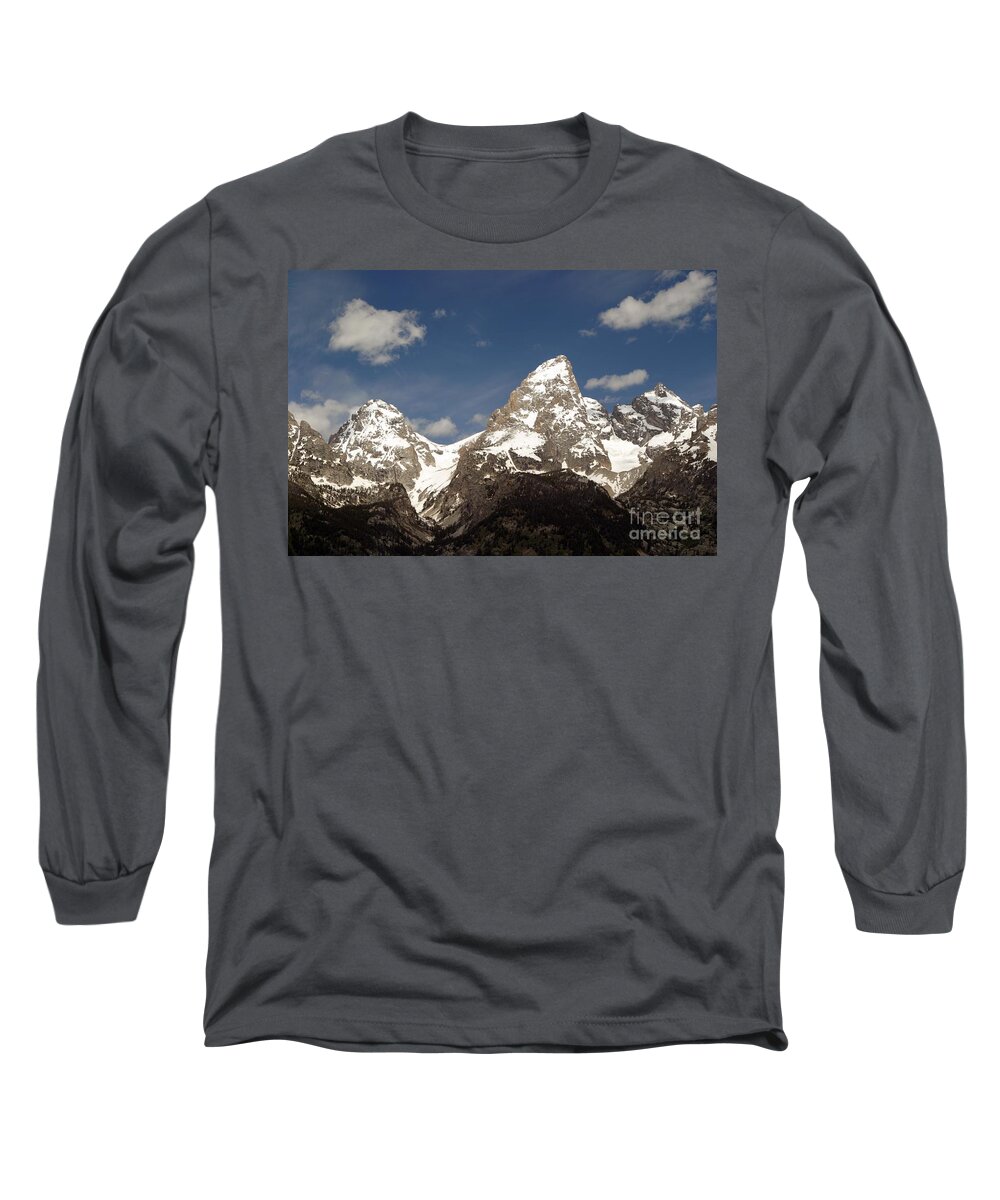 Grand Tetons Long Sleeve T-Shirt featuring the photograph Teton Tips by Living Color Photography Lorraine Lynch