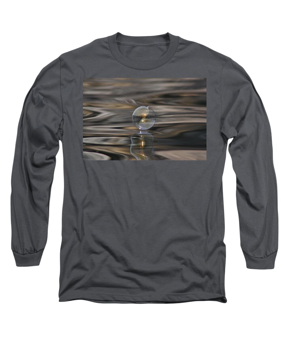 Bubble Long Sleeve T-Shirt featuring the photograph Tiger Water Bubble by Cathie Douglas