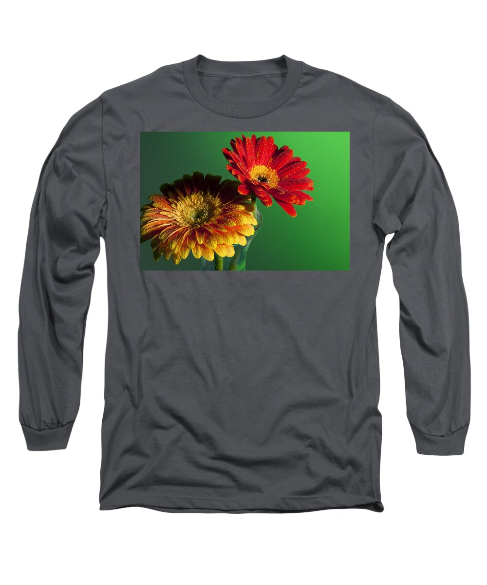 Abstract Long Sleeve T-Shirt featuring the photograph Two orange by Nathan Wright