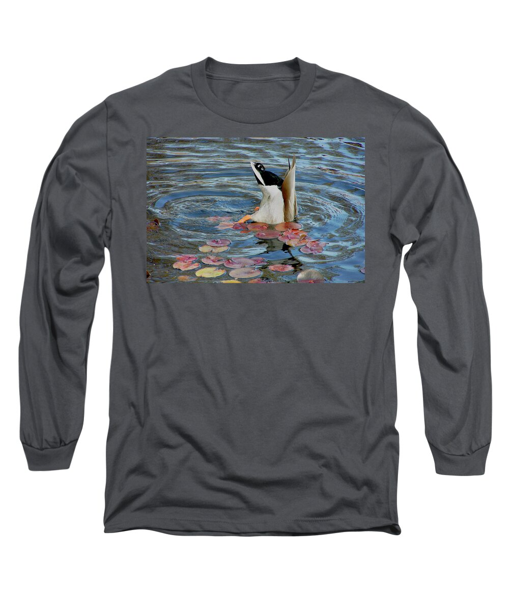 Duck Long Sleeve T-Shirt featuring the photograph Vulnerable Assets by S Paul Sahm