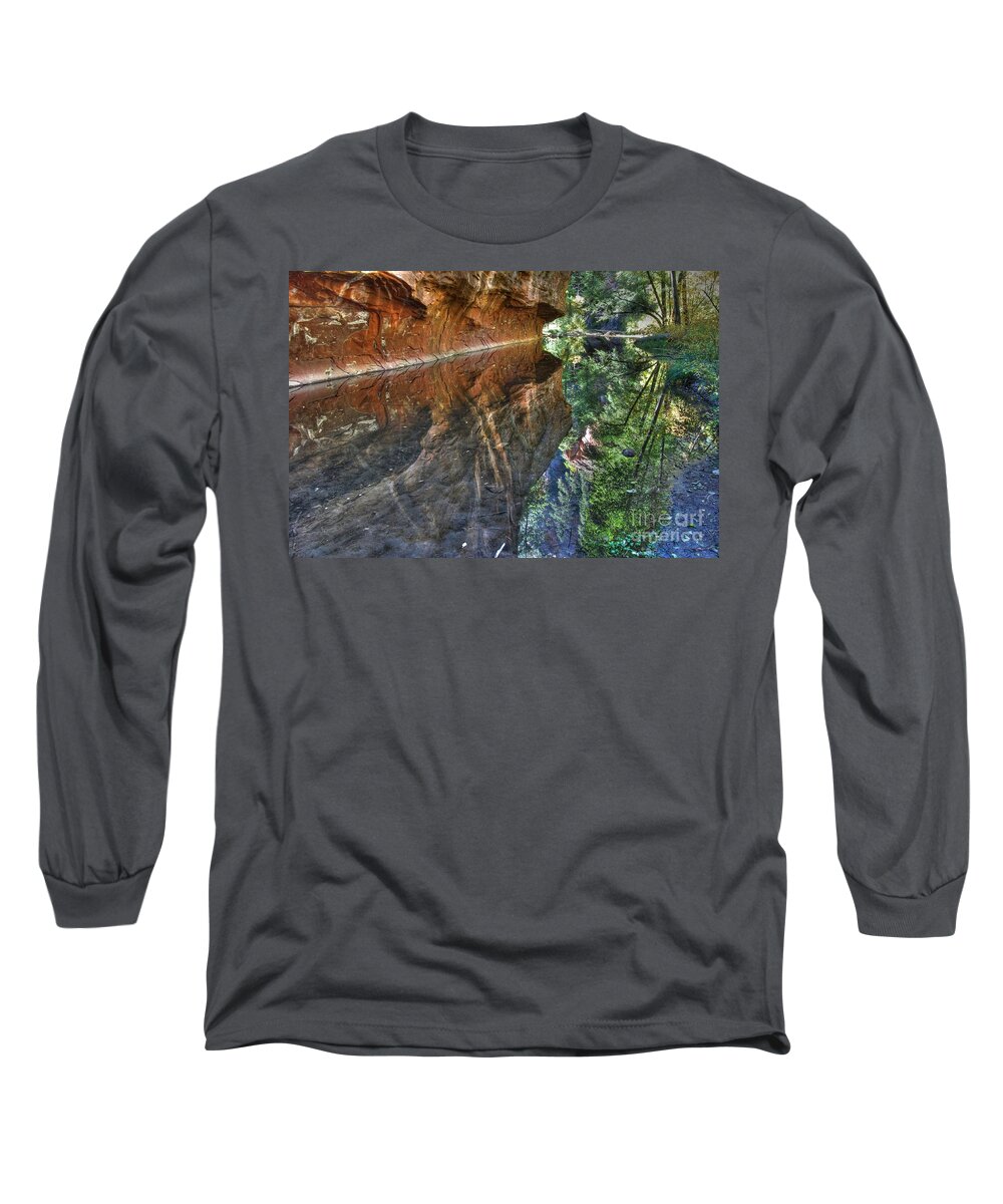 Reflection Long Sleeve T-Shirt featuring the photograph West Fork Reflection by Tam Ryan