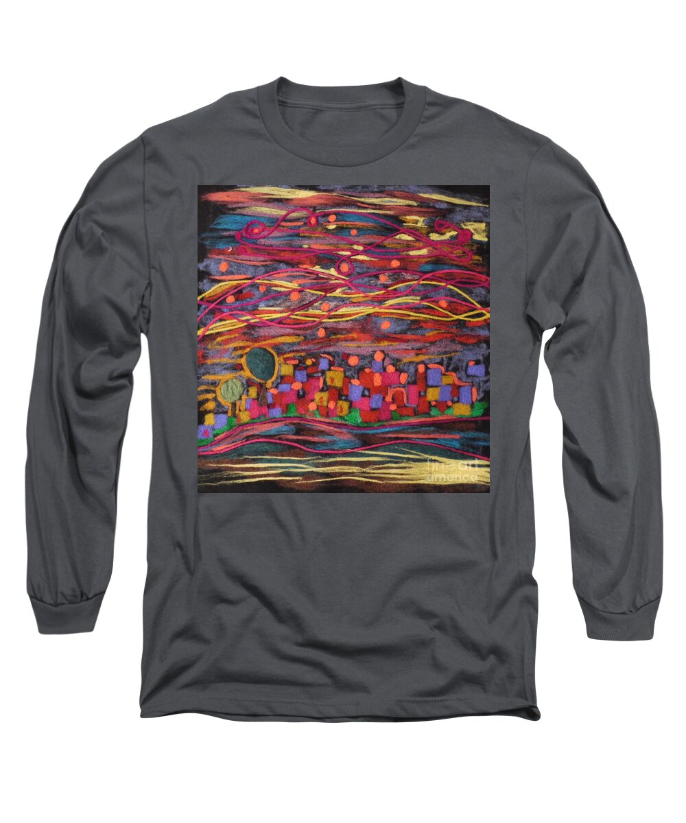 Wool Long Sleeve T-Shirt featuring the painting Yiskor by Heather Hennick