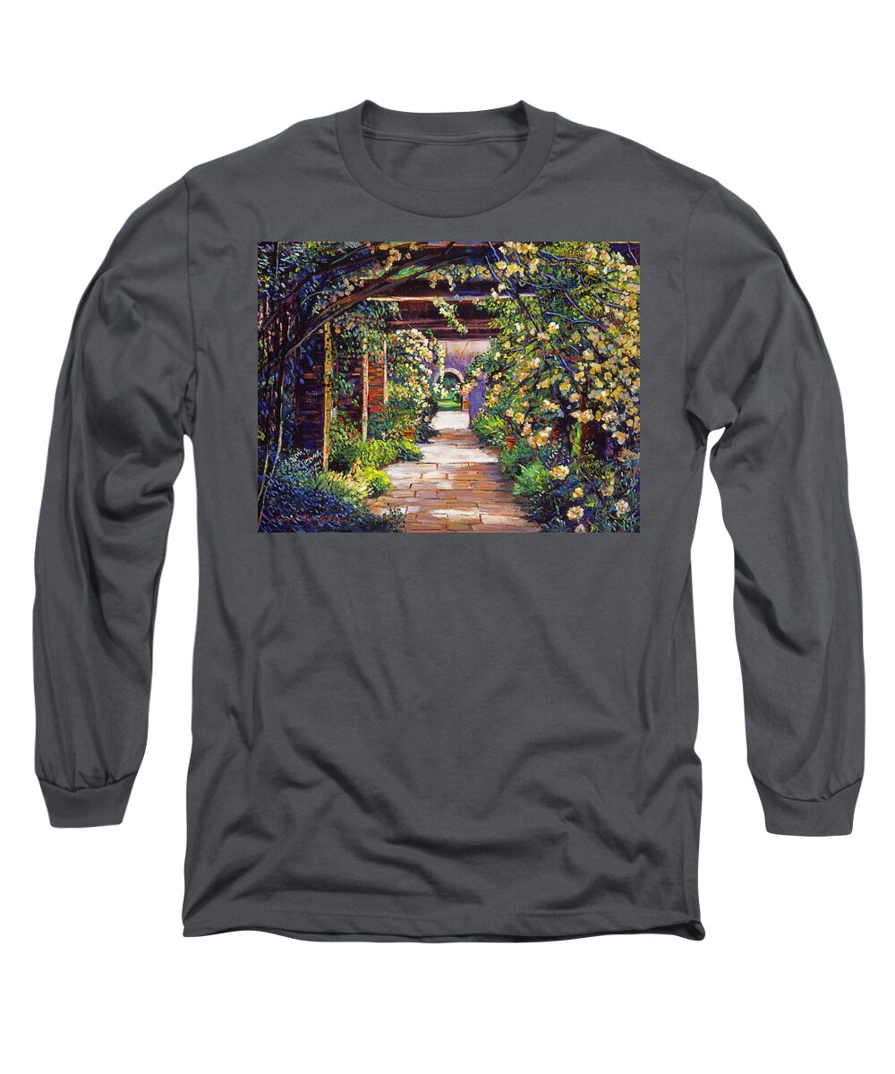 Arbor Long Sleeve T-Shirt featuring the painting Memory Lane by David Lloyd Glover