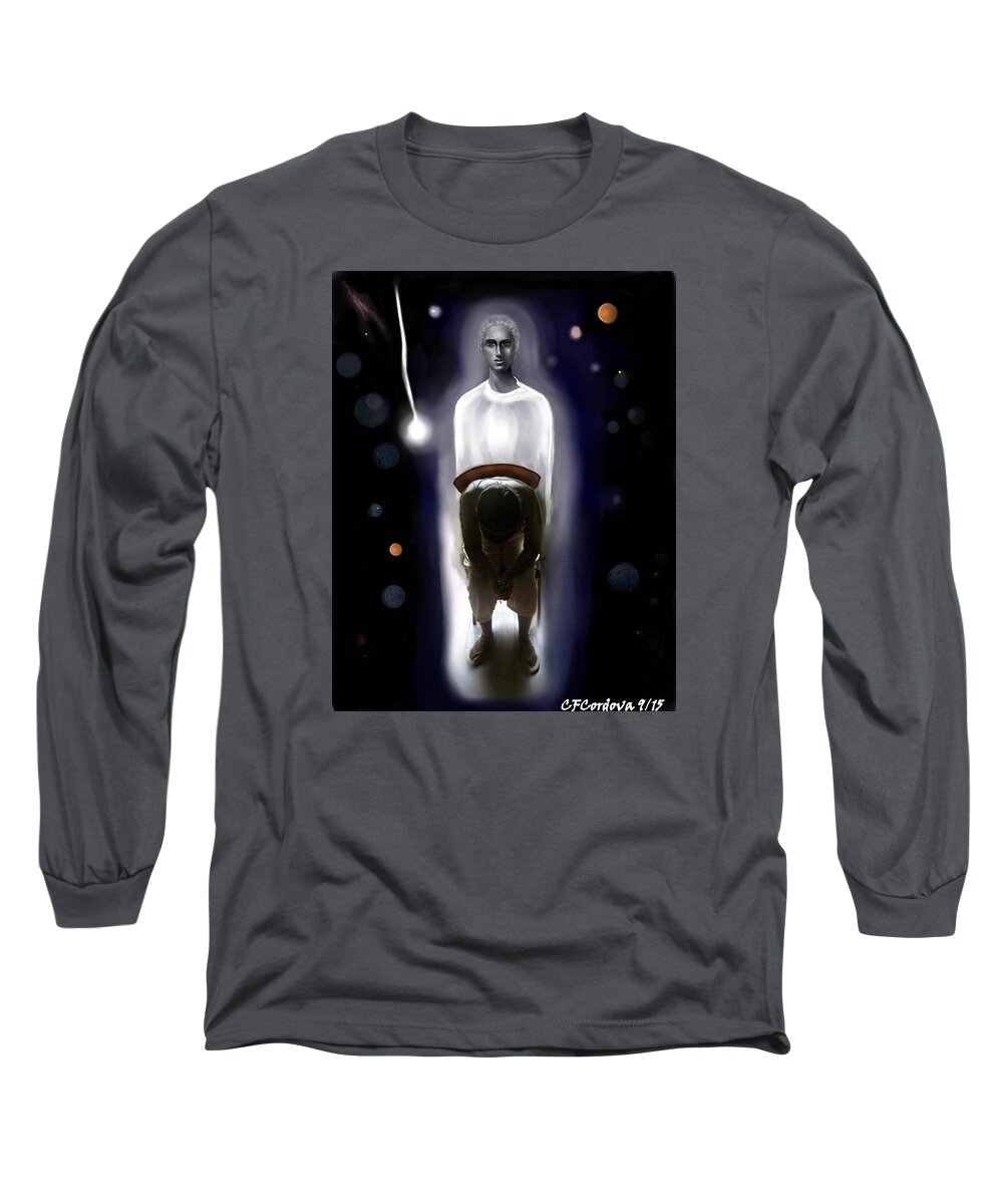 Spirit Long Sleeve T-Shirt featuring the digital art A spiritual Connection #1 by Carmen Cordova